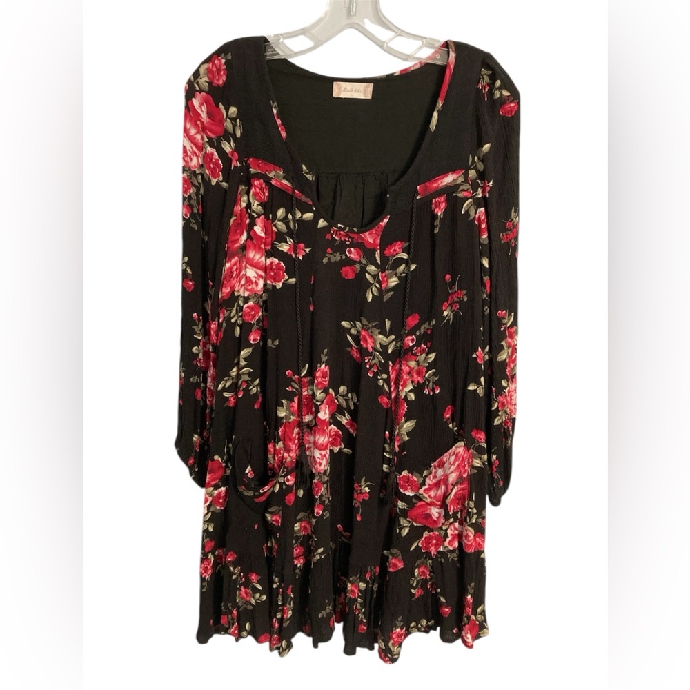 Alter’d State floral mini dress gauzy flowy boho size L